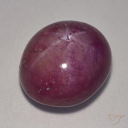 18.41ct طبيعي أرجواني محمر ياقوت نجمة, بيضوي, غير شفاف