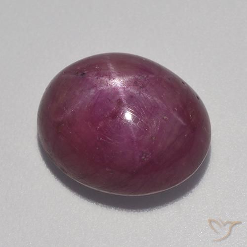9.58ct طبيعي أرجواني محمر ياقوت نجمة, بيضوي, غير شفاف