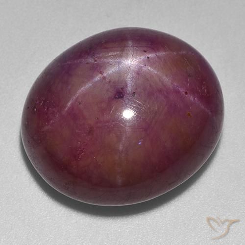 35.80ct طبيعي أرجواني محمر ياقوت نجمة, بيضوي, غير شفاف