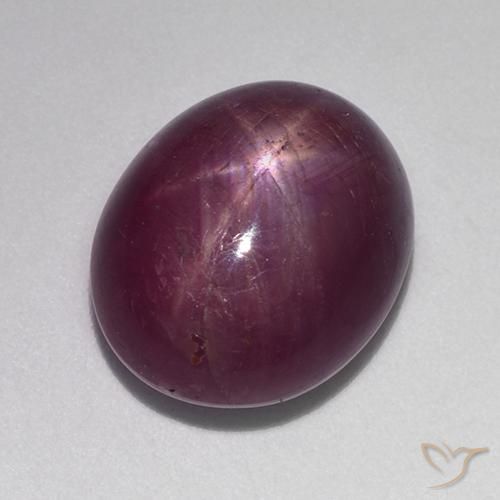 13.18ct طبيعي أرجواني محمر ياقوت نجمة, بيضوي, غير شفاف