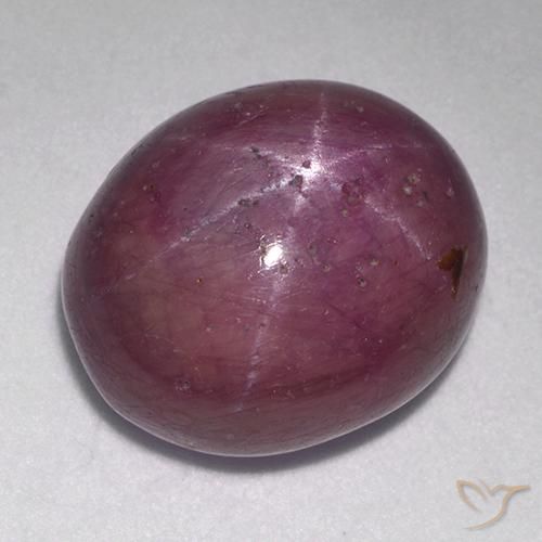 17.40ct طبيعي ماجنتى رمادى ياقوت نجمة, بيضوي, غير شفاف