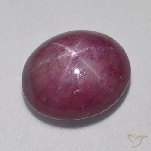 9.37ct طبيعي أرجوانى داكن-متوسط ياقوت نجمة, بيضوي, غير شفاف