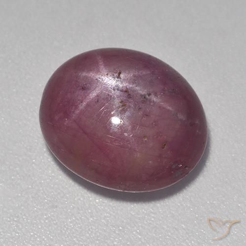 6.89ct طبيعي أرجواني محمر ياقوت نجمة, بيضوي, غير شفاف