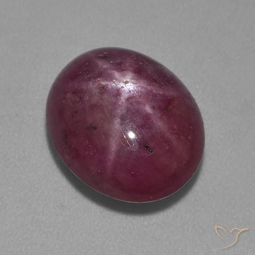 6.26ct طبيعي أرجواني محمر ياقوت نجمة, بيضوي, غير شفاف
