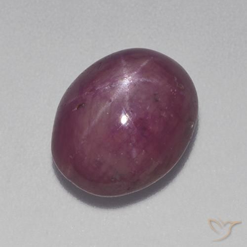 6.10ct طبيعي أرجواني محمر ياقوت نجمة, بيضوي, غير شفاف