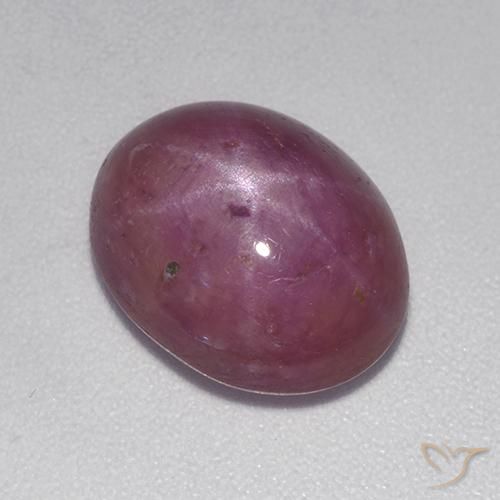 6.80ct طبيعي أرجوانى داكن-متوسط ياقوت نجمة, بيضوي, غير شفاف