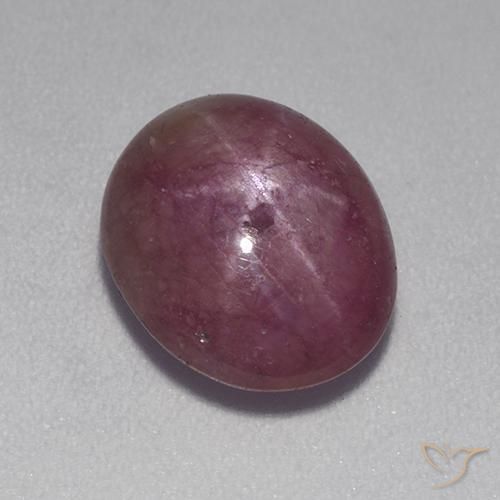 5.89ct طبيعي ماجنتى رمادى ياقوت نجمة, بيضوي, غير شفاف