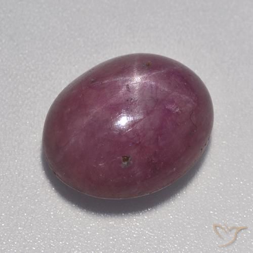 9.03ct طبيعي أرجوانى برقوقى ياقوت نجمة, بيضوي, غير شفاف