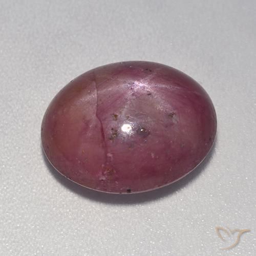 6.87ct طبيعي أرجواني محمر ياقوت نجمة, بيضوي, غير شفاف