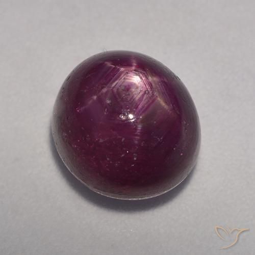 6.74ct طبيعي أحمر النبيذ ياقوت نجمة, بيضوي, غير شفاف
