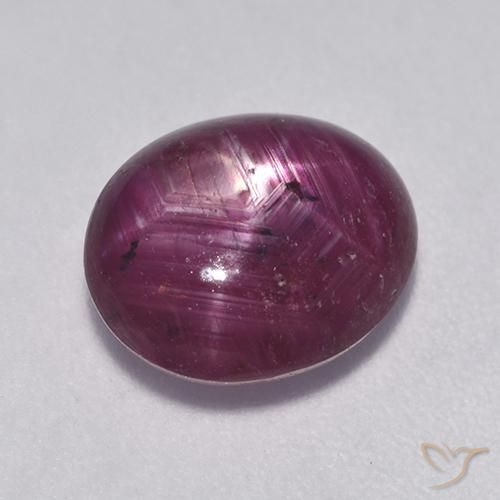 4.48ct طبيعي التوت عليق أحمر ياقوت نجمة, بيضوي, نصف شفاف