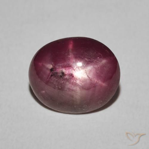 3.85ct طبيعي ماجنتى رمادى ياقوت نجمة, بيضوي, غير شفاف