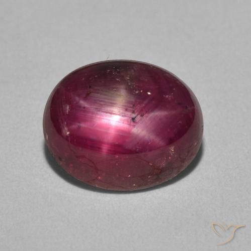 4.54ct طبيعي أحمر متوسط ياقوت نجمة, بيضوي, غير شفاف