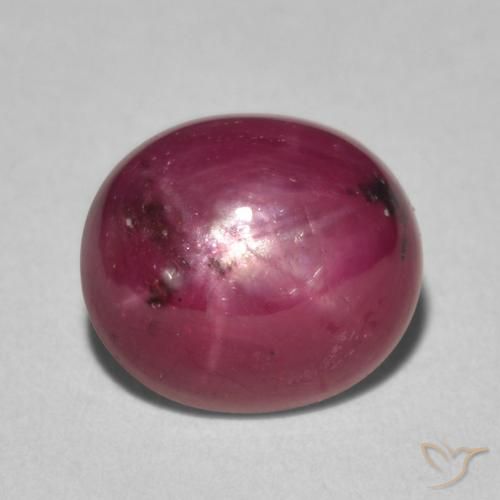 4.85ct طبيعي أحمر متوسط ياقوت نجمة, بيضوي, غير شفاف