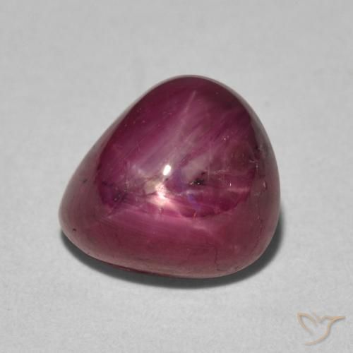 4.42ct طبيعي أحمر نبيذى غامق ياقوت نجمة, شكل الكمثرى, غير شفاف