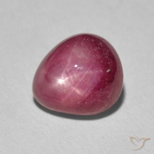 4.29ct طبيعي أحمر المربى ياقوت نجمة, شكل الكمثرى, غير شفاف