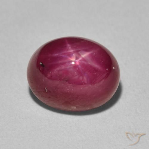 4.69ct طبيعي أحمر غامق ياقوت نجمة, بيضوي, غير شفاف