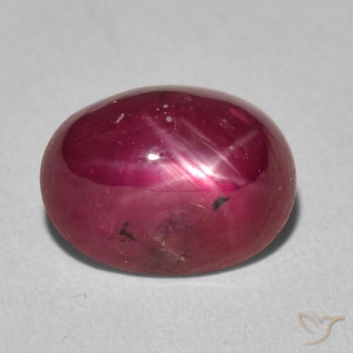 4.28ct طبيعي أحمر النبيذ ياقوت نجمة, بيضوي, غير شفاف