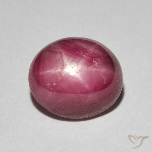 4.40ct طبيعي أحمر متوسط ياقوت نجمة, بيضوي, غير شفاف