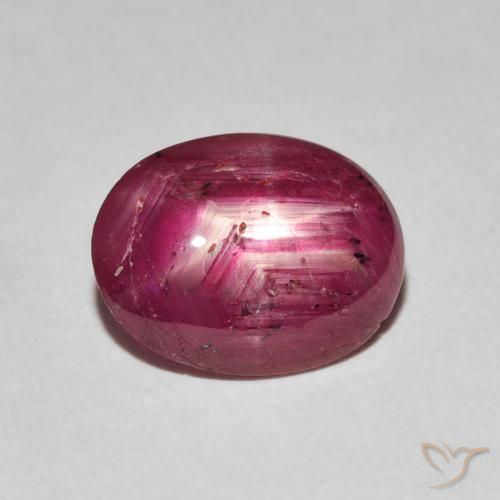 3.16ct طبيعي أحمر متوسط ياقوت نجمة, بيضوي, غير شفاف