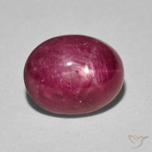 5.10ct طبيعي أحمر متوسط ياقوت نجمة, بيضوي, غير شفاف