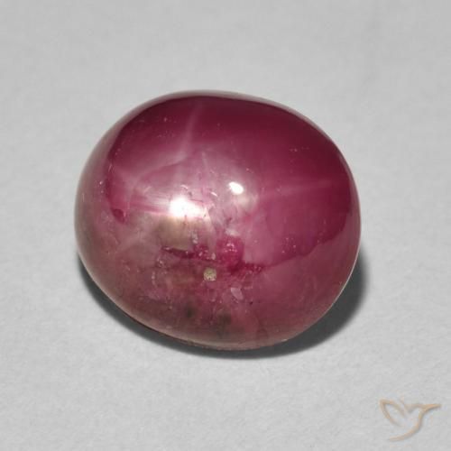 5.15ct طبيعي أحمر متوسط ياقوت نجمة, بيضوي, غير شفاف