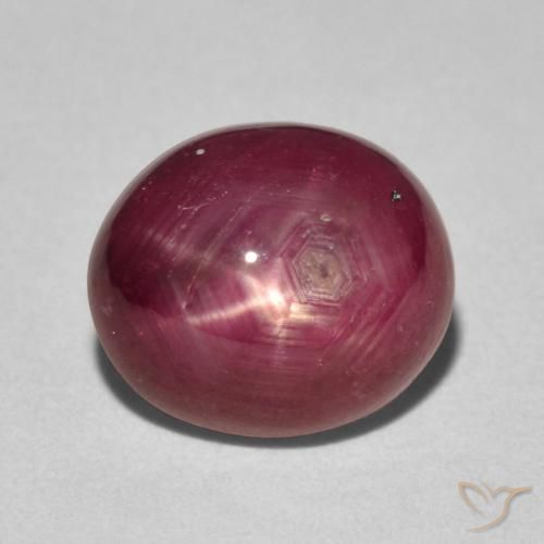 5.39ct طبيعي أحمر متوسط ياقوت نجمة, بيضوي, غير شفاف