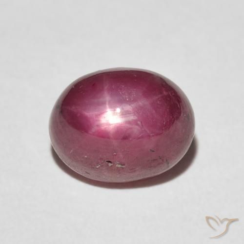 4.20ct طبيعي أحمر متوسط ياقوت نجمة, بيضوي, غير شفاف