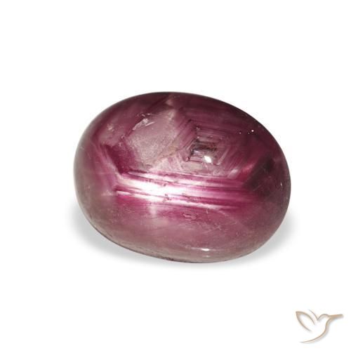ياقوت نجمة Medium Dark-Purple طبيعي، بيضوي، 4.34 قيراط، غير شفاف