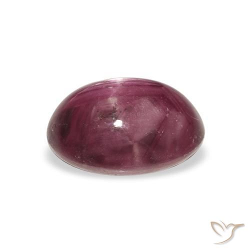ياقوت نجمة Medium Dark-Purple طبيعي، بيضوي، 4.34 قيراط، غير شفاف