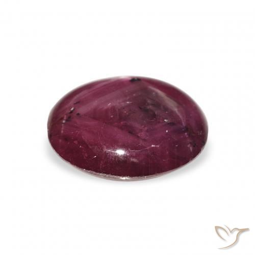 ياقوت نجمة Medium Dark-Purple طبيعي، بيضوي، 3.82 قيراط، غير شفاف