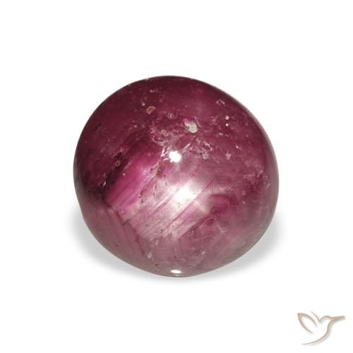 4.27ct طبيعي Medium Dark-Purple ياقوت نجمة, دائري, غير شفاف
