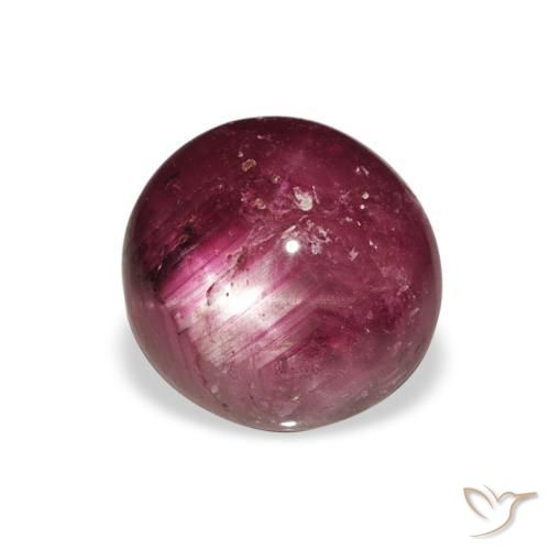 ياقوت نجمة Medium Dark-Purple طبيعي، دائري، 4.27 قيراط، غير شفاف
