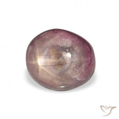 ياقوت نجمة Medium Dark-Purple طبيعي، بيضوي، 4.41 قيراط، غير شفاف