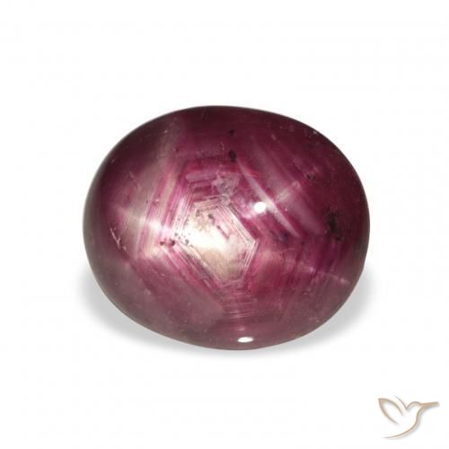 ياقوت نجمة Medium Dark-Purple طبيعي، بيضوي، 5.69 قيراط، غير شفاف