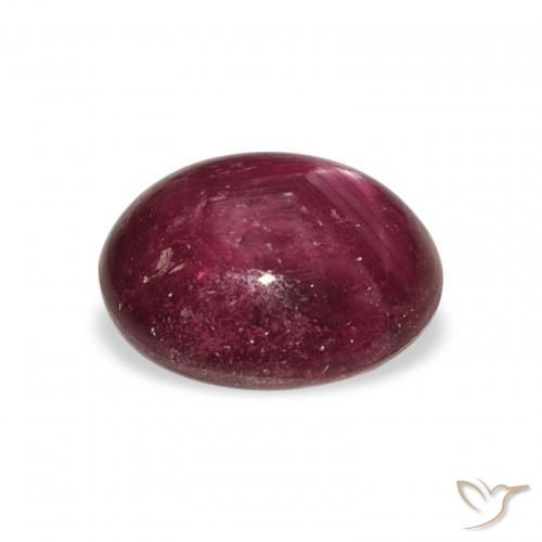 ياقوت نجمة Medium Dark Reddish-Purple طبيعي، بيضوي، 6.70 قيراط، غير شفاف