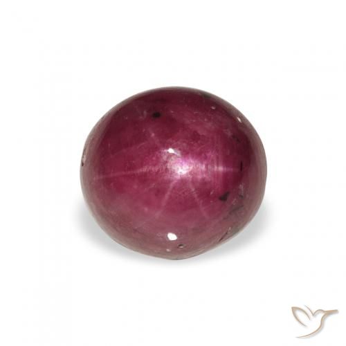 3.15ct طبيعي وردى-ماجنتى ياقوت نجمة, بيضوي, غير شفاف