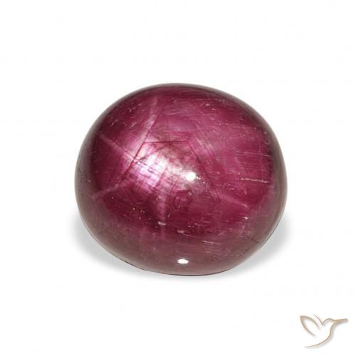 ياقوت نجمة Medium Dark-Purple طبيعي، بيضوي، 9.87 قيراط، غير شفاف