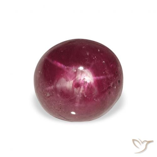 4.52ct طبيعي ماجنتى غامق ياقوت نجمة, بيضوي, غير شفاف
