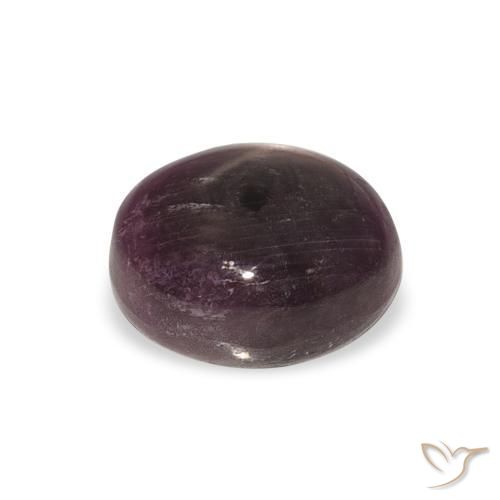 ياقوت نجمة Medium Dark-Purple طبيعي، بيضوي، 6.28 قيراط، غير شفاف