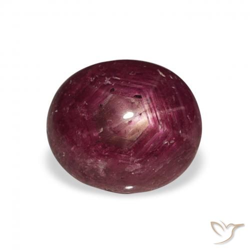 3.62ct طبيعي أحمر غامق ياقوت نجمة, بيضوي, غير شفاف