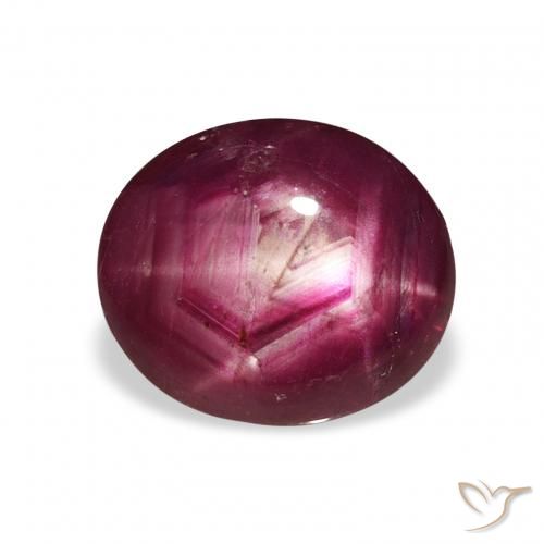 3.53ct طبيعي أحمر غامق ياقوت نجمة, بيضوي, غير شفاف