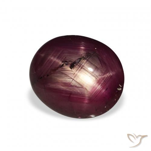 4.49ct طبيعي أحمر النبيذ ياقوت نجمة, بيضوي, غير شفاف