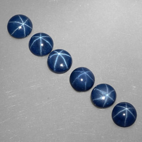 أحجار نجمة الياقوت أزرق طبيعية، قصة دائرى، غير شفاف، وزنها  قيراط