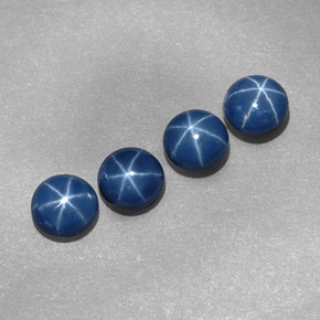 أحجار نجمة الياقوت أزرق طبيعية، قصة دائرى، غير شفاف، وزنها  قيراط