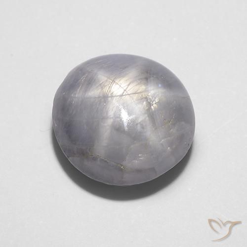 7.88ct طبيعي رمادى فاتح نجمة الياقوت, بيضوي, غير شفاف