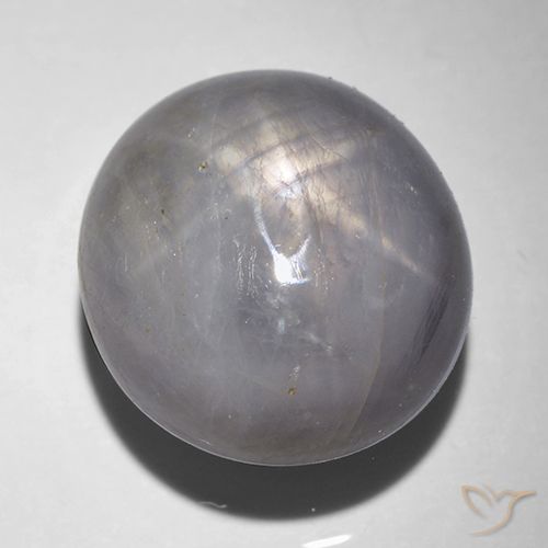 12.12ct طبيعي فضى أرجوانى نجمة الياقوت, بيضوي, غير شفاف