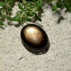 نجمة الياقوت أسود طبيعي، قصة بيضاوى، 2.06 قيراط، غير شفاف