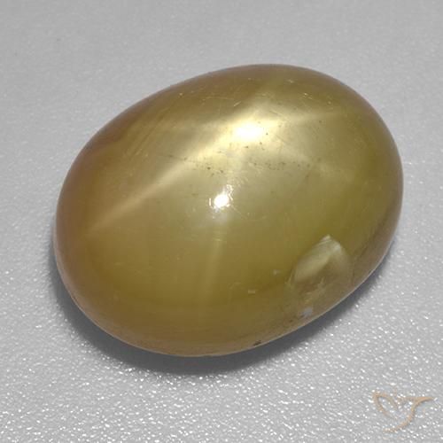 17.86ct طبيعي ذهبى برتقالى نجمة الياقوت, بيضوي, غير شفاف