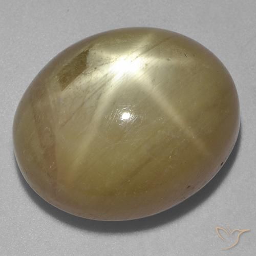 32.18ct طبيعي ذهبى برتقالى نجمة الياقوت, بيضوي, غير شفاف